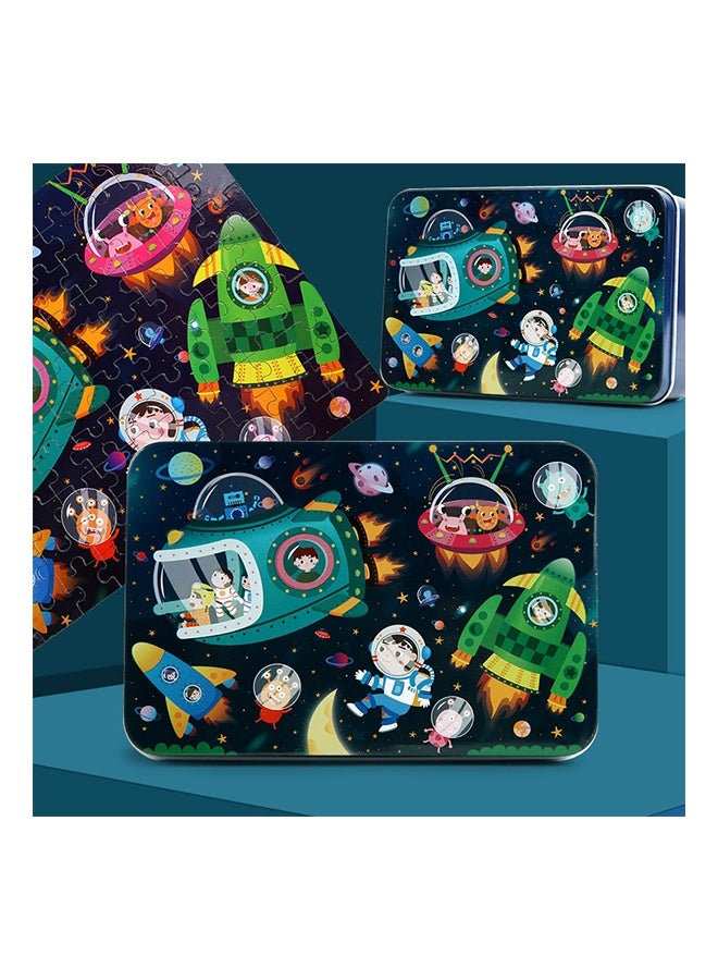 لعبة أحجية خشبية للأطفال، مكونة من ١٠٠ قطعة، أحجية كرتونية، أحجية تركيب خشبية، ألعاب تعليمية للأطفال في مرحلة الطفولة المبكرة. - Image 2